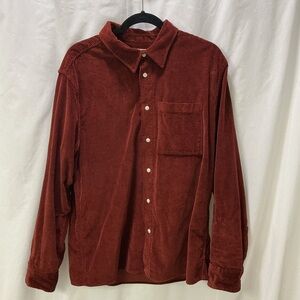 Madewell Men’s Rust Corduroy Button-Up Shirt